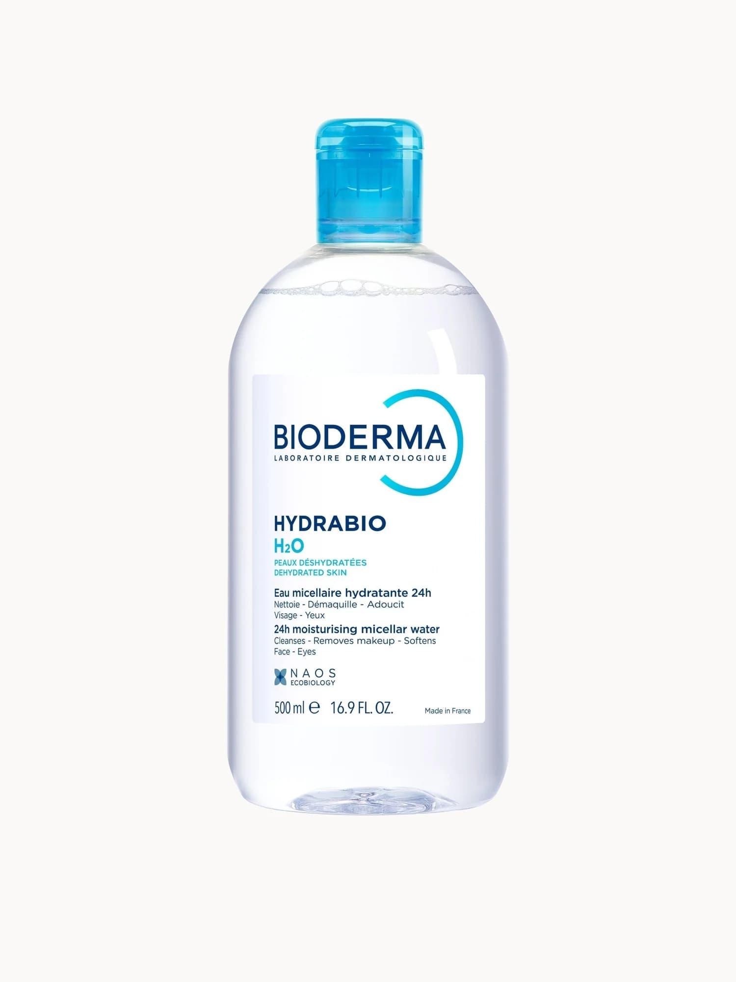 میسلار واتر بایودرما مدل Hydrabio H2O (درب آبی)