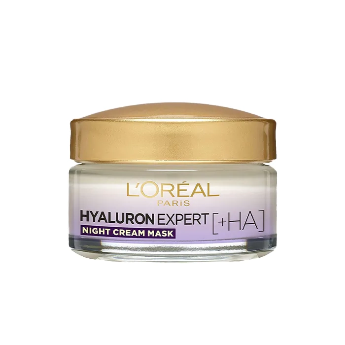 کرم ماسک شب آبرسان و ضد پیری لورال مدل Hyaluron Expert