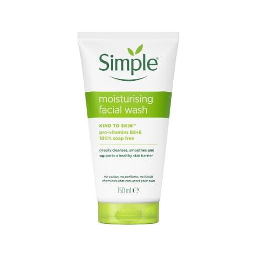 شوینده صورت مرطوبکننده سیمپل مدل Moisturising Facial Wash حجم ۱۵۰ میلیلیتر