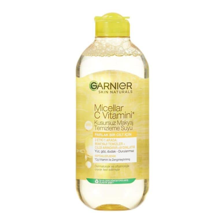 میسلار واتر روشنکننده گارنیر مدل Skin Active Vitamin C چهارصد میل